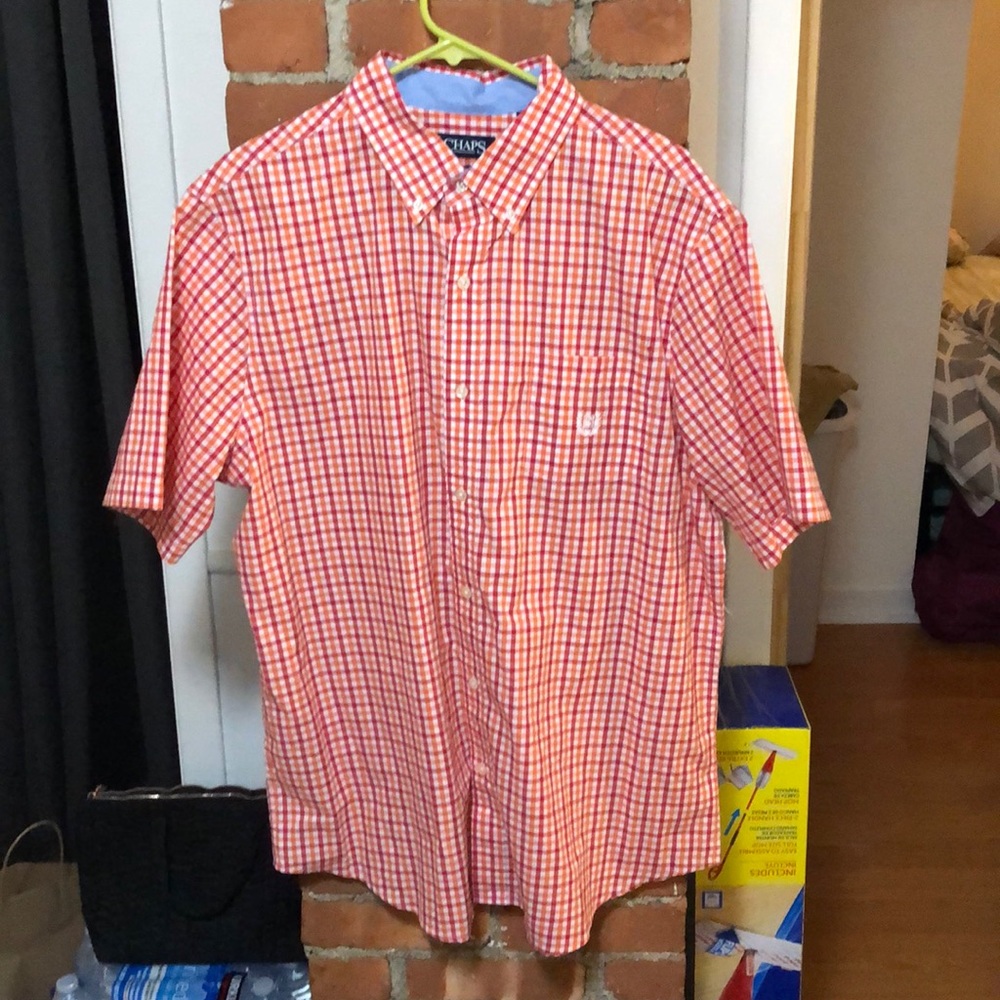 Chaps easy care checkered button down